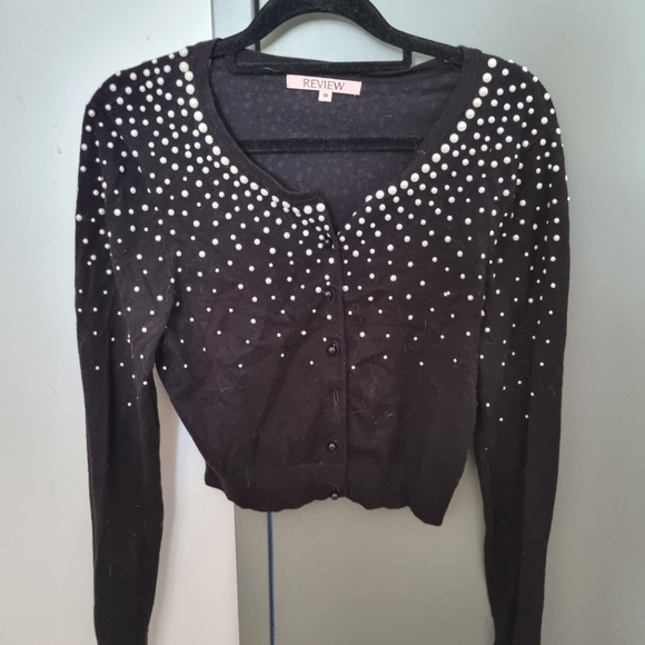 Review Size 10 Pearl Cardigan (Missing Buttons) - Picture 4 of 7